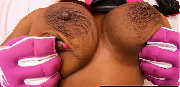  Seductive Ebony Bomb Shell Giant Nipples Big Areolas Fat Bosom On Tiny Attractive Girl Msnovember Squeezing Titties Closeup Saggy Natural Boob 4k Sheisnovember